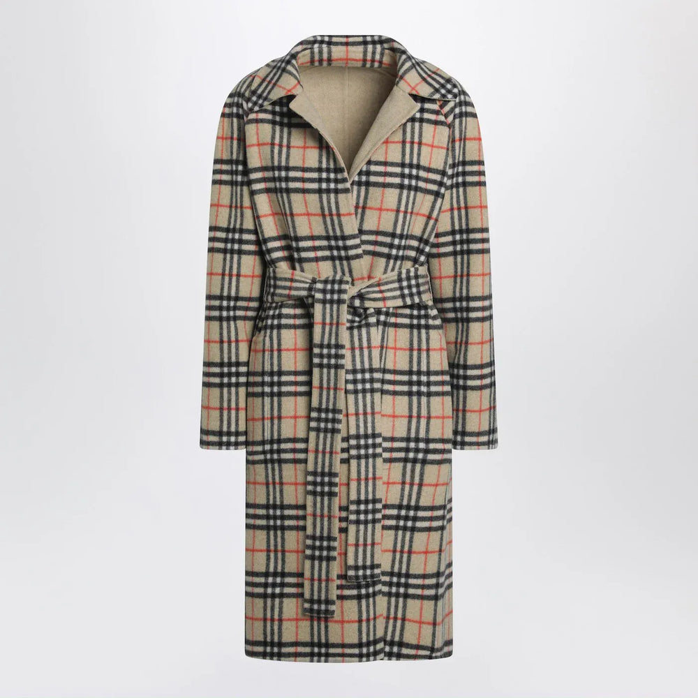 Burberry - Sand reversible wool coat Brand Coats & Jackets 8 UK
