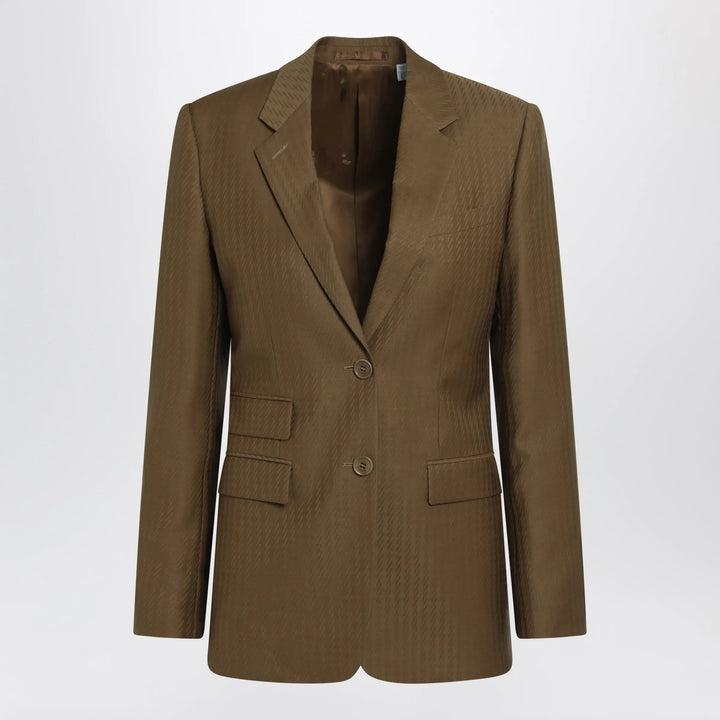 Burberry - Tailored single-breasted wool and mohair brown jacket Brand Coats &amp; Jackets 6 UK