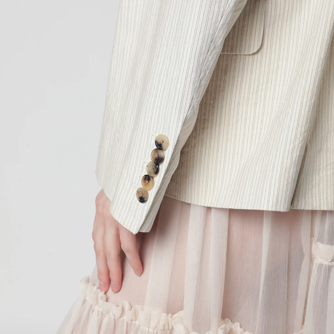 Dries Van Noten - Écru oversized double-breasted jacket by Dries Van Noten Brand Coats &amp; Jackets