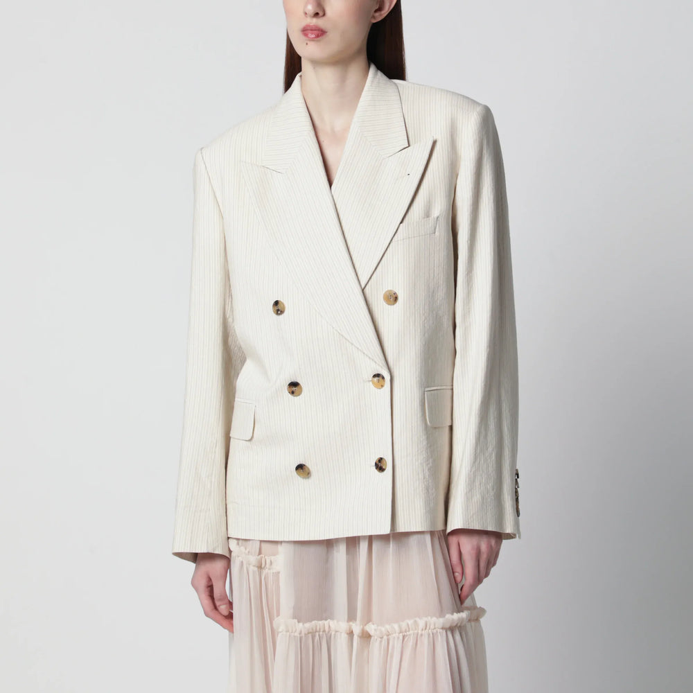 Dries Van Noten - Écru oversized double-breasted jacket by Dries Van Noten Brand Coats & Jackets S