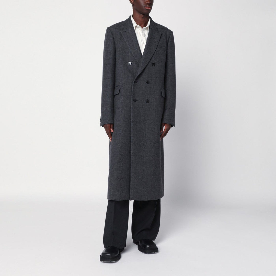 Coats &amp; Jackets Dries Van Noten - Grey double-breasted wool coat Brand