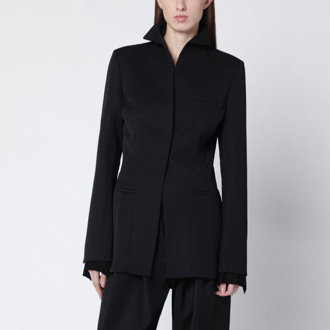 Coats &amp; Jackets 42  IT Francesco Murano - Black single-breasted wool blazer Brand