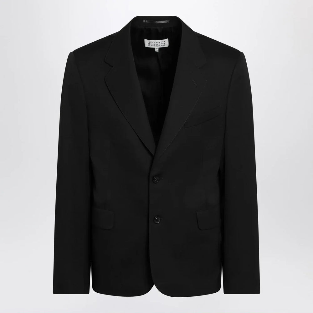 Maison Margiela - Black wool single-breasted jacket Brand Coats & Jackets 46 IT