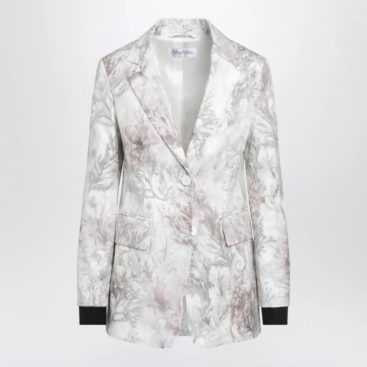 Max Mara - Slim blazer in printed organza and cotton gabardine Brand Coats &amp; Jackets 40  IT