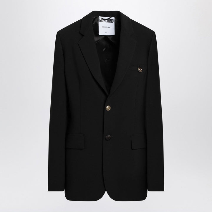 Coats &amp; Jackets 40  IT Moschino - Black single-breasted jacket Brand
