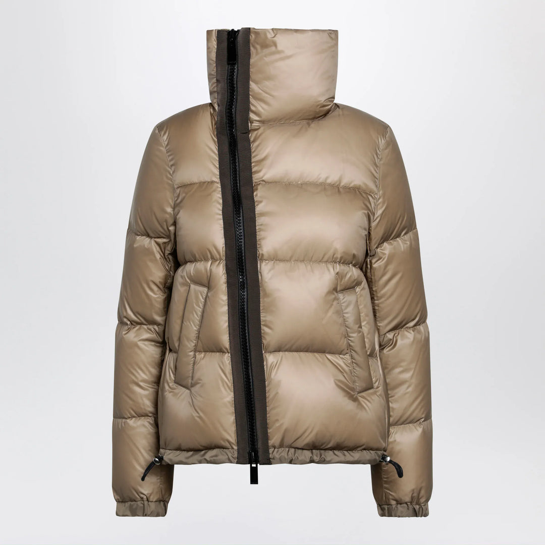 Sacai - Beige down jacket with asymmetrical zip Brand Coats &amp; Jackets 2
