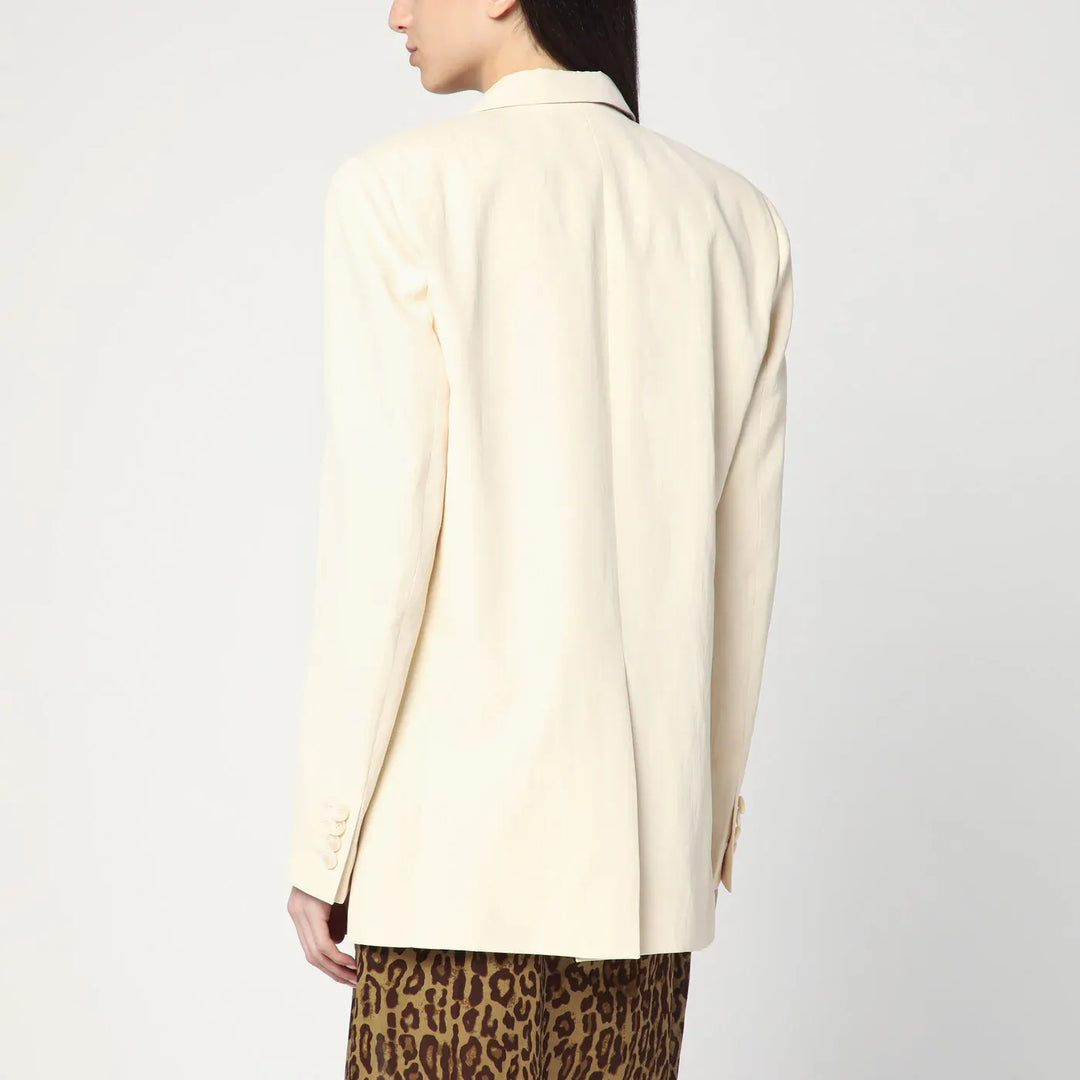 Stella McCartney - Single-breasted jacket in butter colour Brand Coats &amp; Jackets