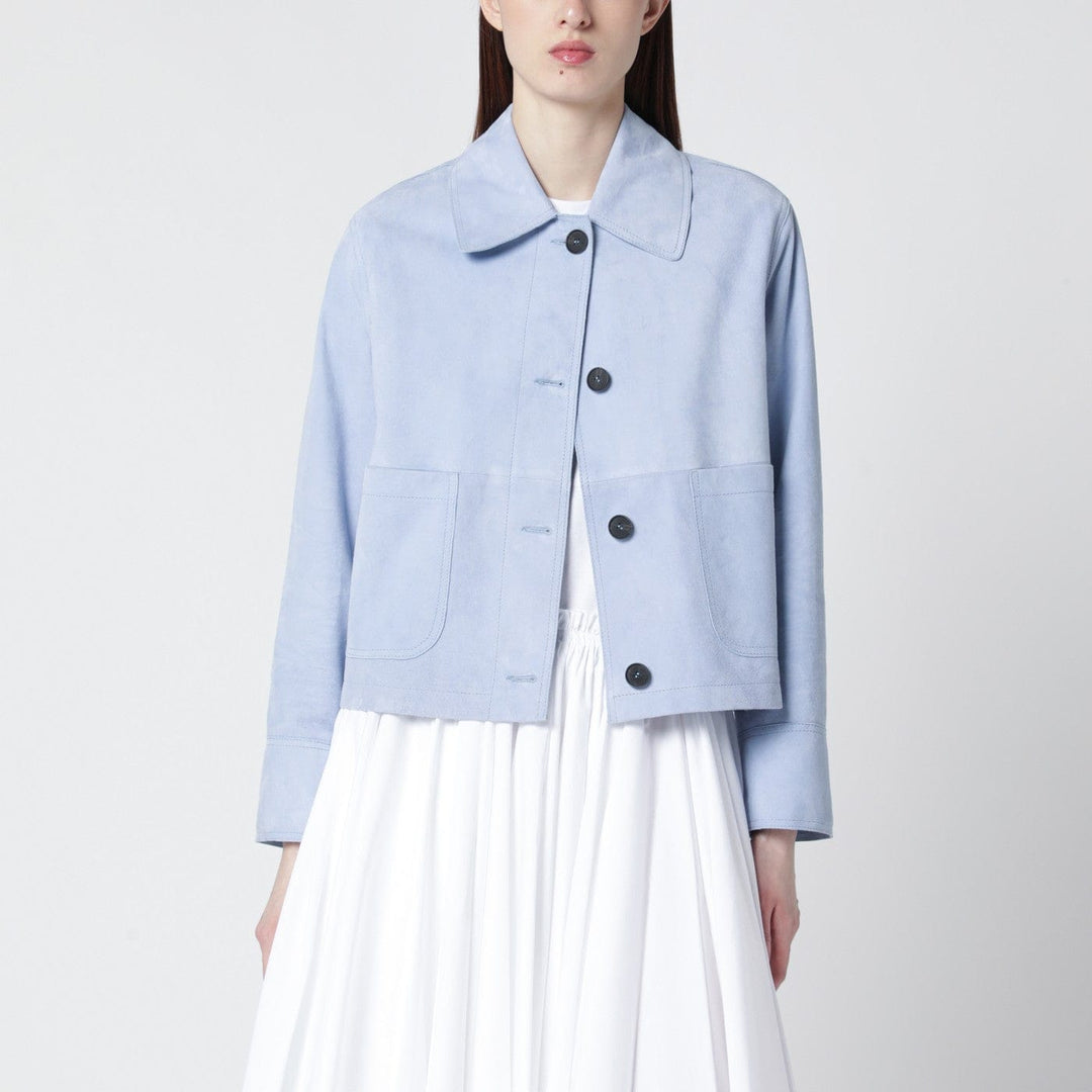 Coats & Jackets Sword 6644 - Light blue leather jacket Brand