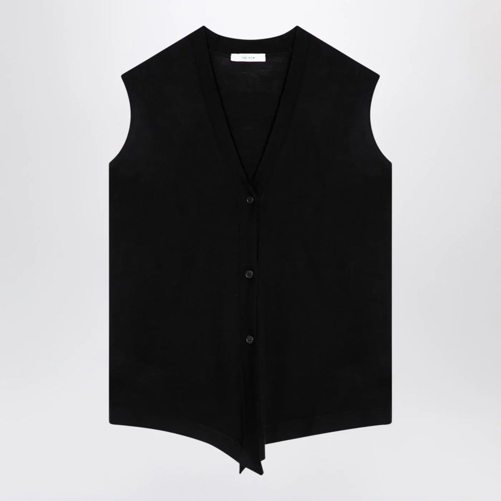 The Row - Black wool Waistcoat cardigan Brand Coats & Jackets S