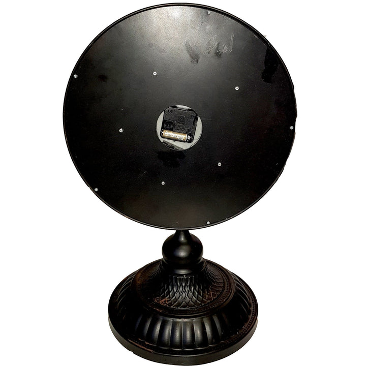 Chilli Desk & Shelf Clocks Industrial moving cogs standing clock on footed stand - black Brand