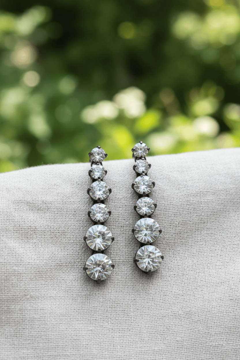 Giora Lucea Earrings With Swarovski Crystals White Brand Earrings