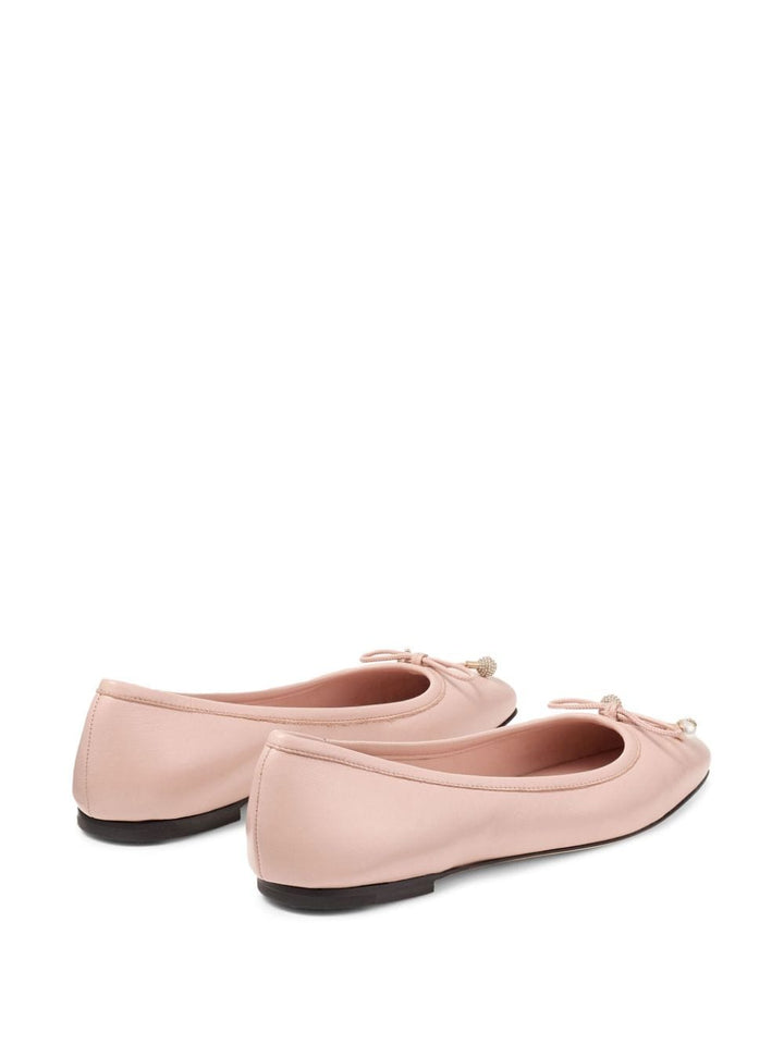 Jimmy Choo Flat Shoes 36.5 Jimmy Choo Flat shoes Powder Jimmy Choo Light Pink Flats – Chic & Elegance at Italian Luxury Group Brand