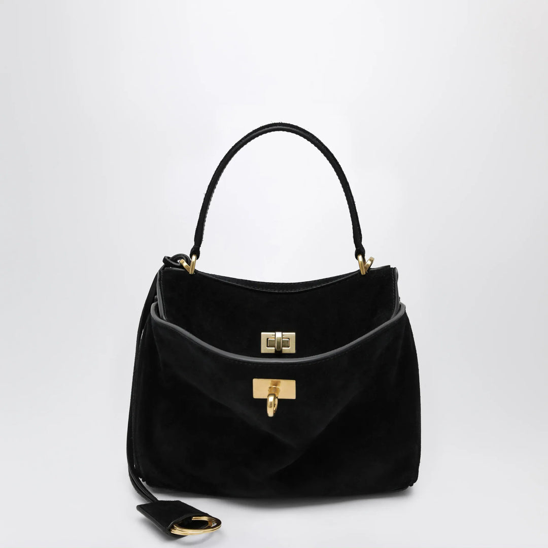 Balenciaga - Rodeo Mini handbag in calf suede, black Brand Handbag U