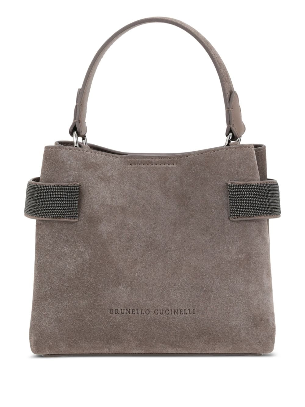Brunello Cucinelli Handbag UNI Brunello Cucinelli Essence Small Suede Top-Handle Bag with Precious Bands Brunello Cucinelli Essence Small Suede Top-Handle Bag with Precious Bands Brand