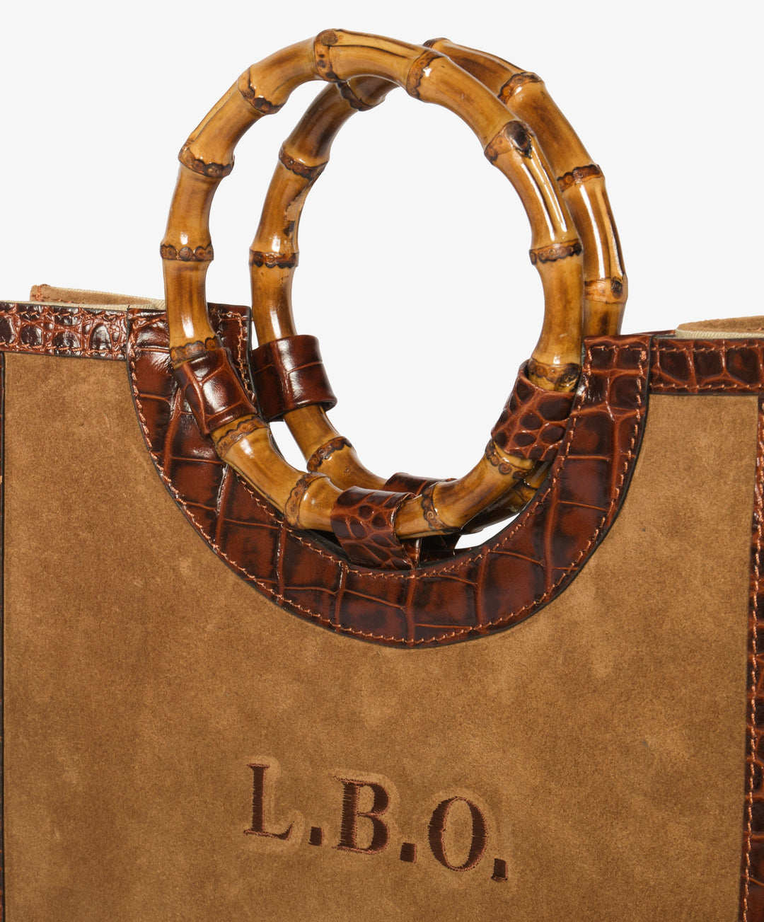 My Style Bags Personalised Bamboo Medium Deluxe Handbag – Tobacco Brand Handbag