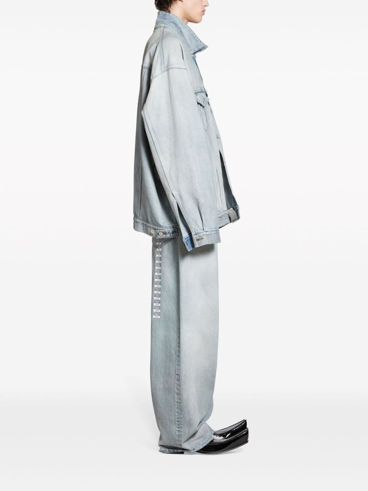 Balenciaga Jackets 1 Balenciaga Denim jacket with flap pockets and drop shoulder Balenciaga Denim jacket with flap pockets and drop shoulder Brand