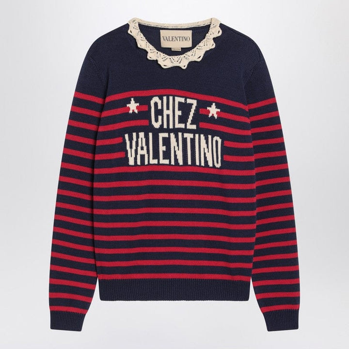 Valentino Knitwear Blue striped Chez Valentino top Blue striped Chez Valentino top Brand