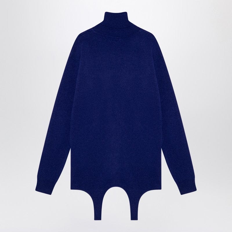 Saint Laurent Knitwear XS Saint Laurent Electric blue turtleneck with garter Saint Laurent Electric blue turtleneck with garter Brand