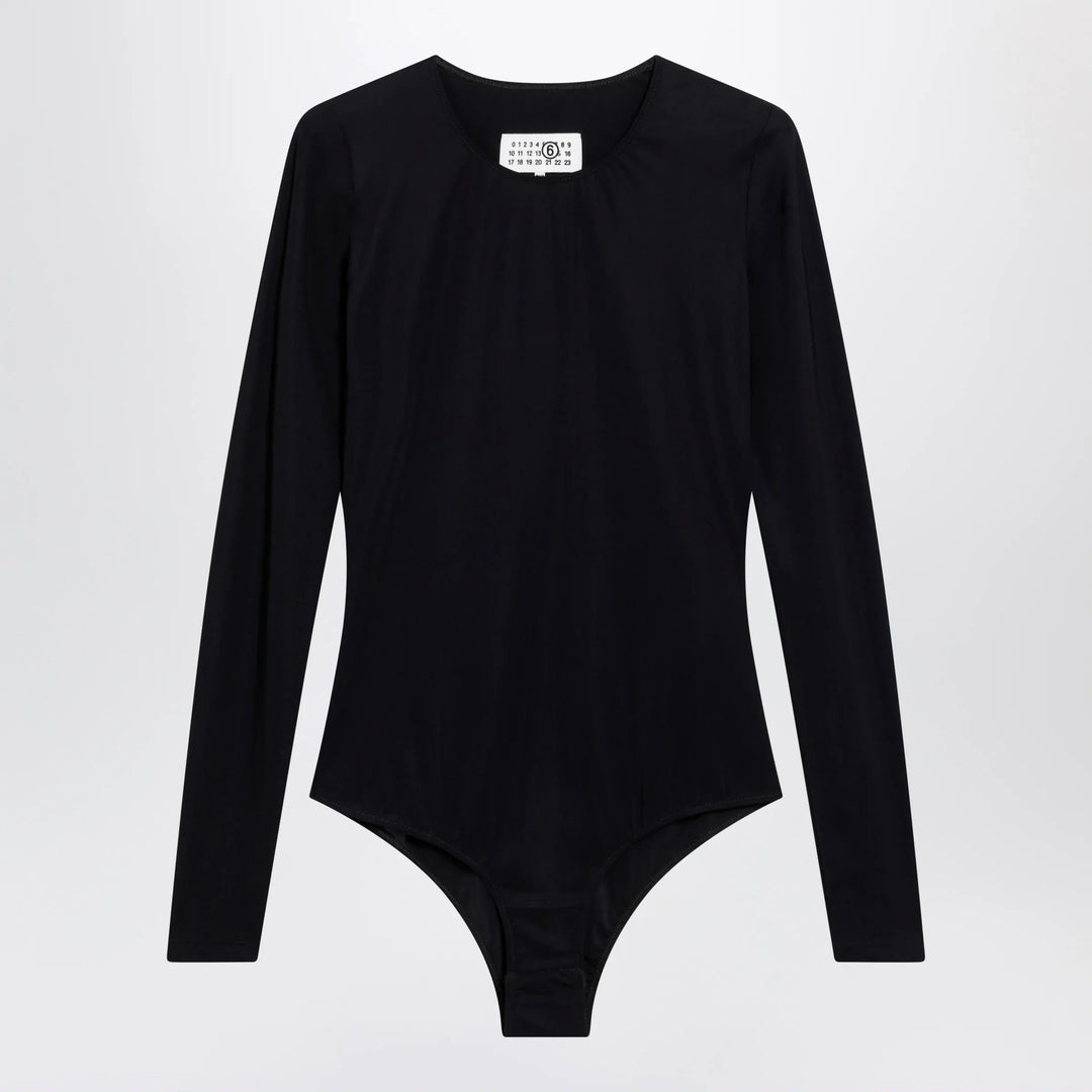 MM6 Maison Margiela - Black lycra jersey bodysuit Brand Leotards &amp; Unitards L