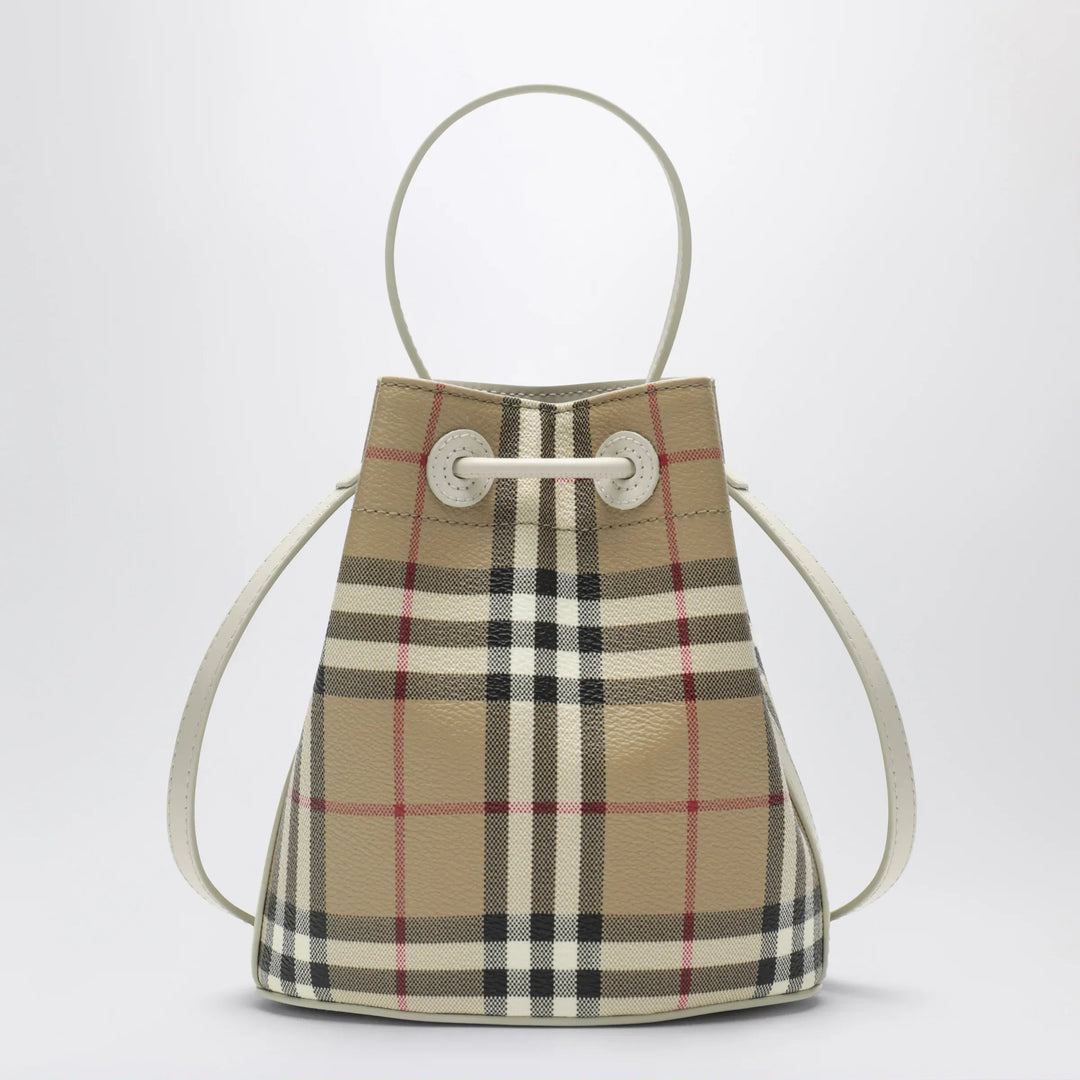 Burberry - Mini bucket bag with Check pattern Brand Mini Bucket TU