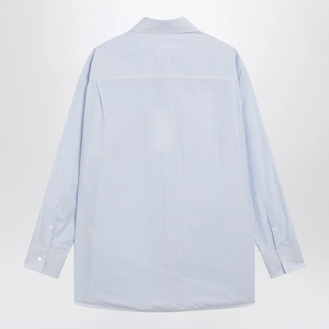 MM6 Maison Margiela - White/light blue striped cotton shirt Brand 50 IT