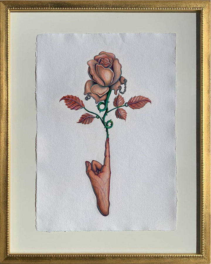 Silviya Neri Painting Silviya Neri Artist Creation of Rose Botanical Handmade Illustration Silviya Neri: Artist Creation of Rose Botanical Handmade Illustration Brand