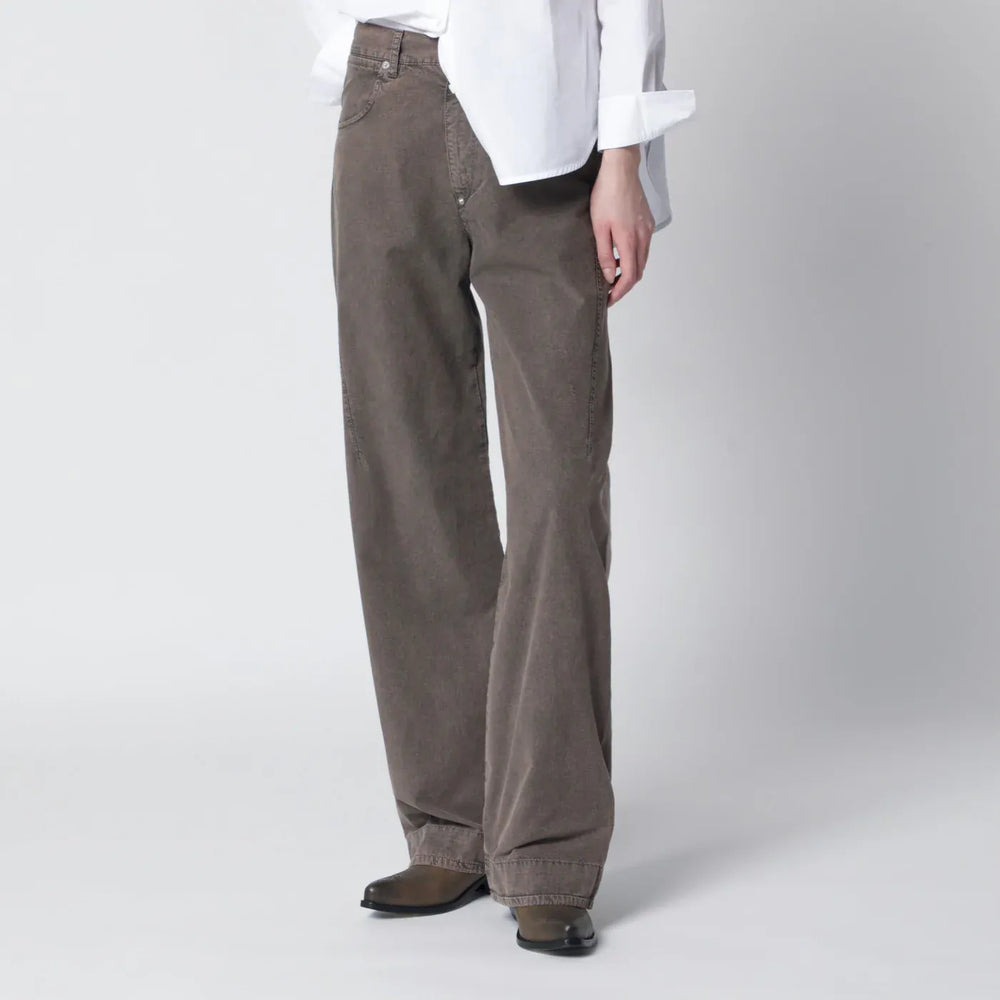 6397 - Washed olive green wide-leg jeans Brand Pants 25