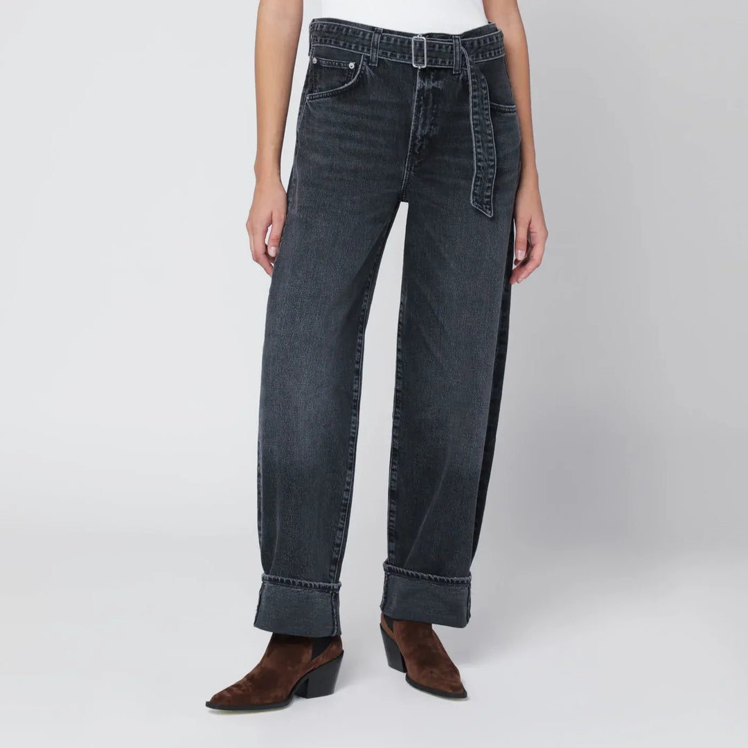 AGOLDE - Jeans Cuffer Taper grey washed effect Brand Pants 24