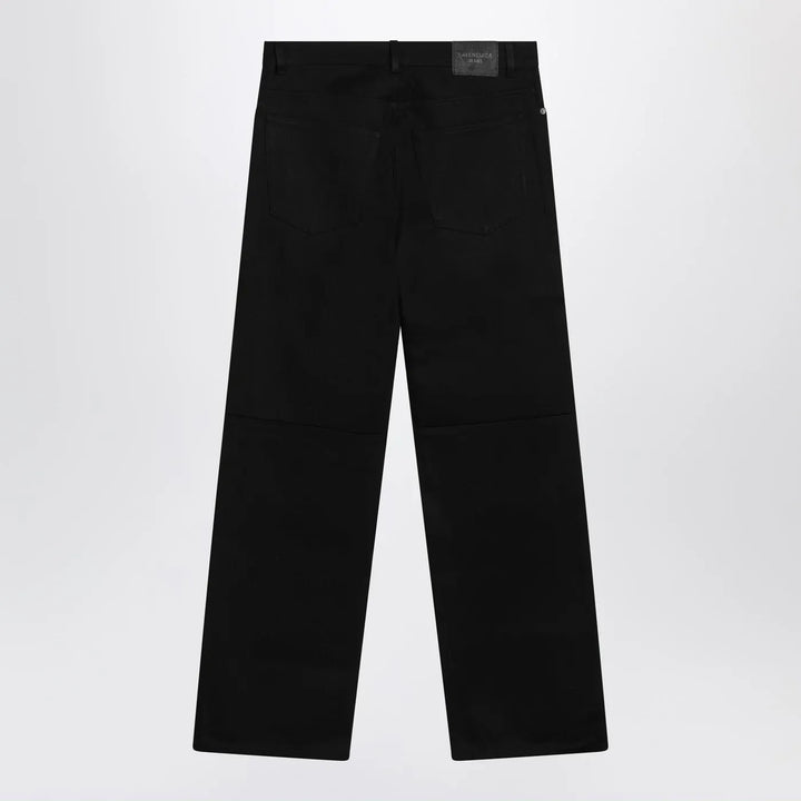 Balenciaga - Black cotton denim trousers Brand Pants