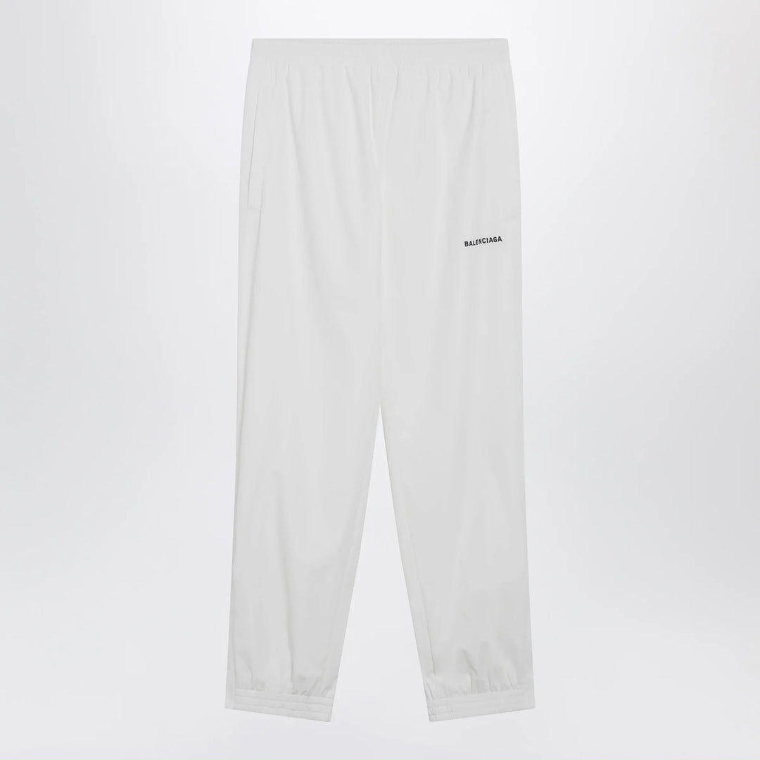 Balenciaga - Logo jogging pants in white polyester Brand Pants XS