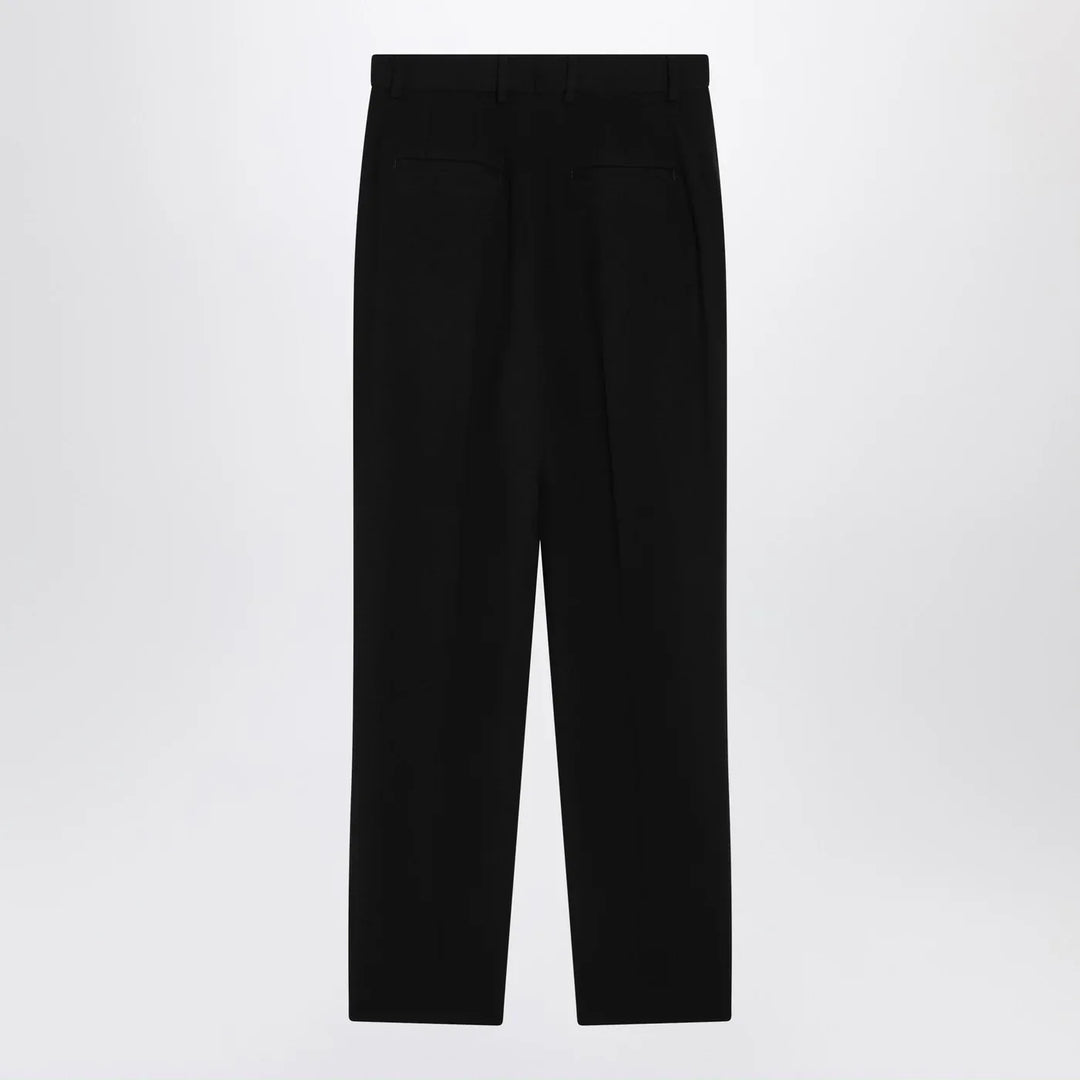 Dolce&amp;Gabbana - Black wool canvas trousers Brand Pants