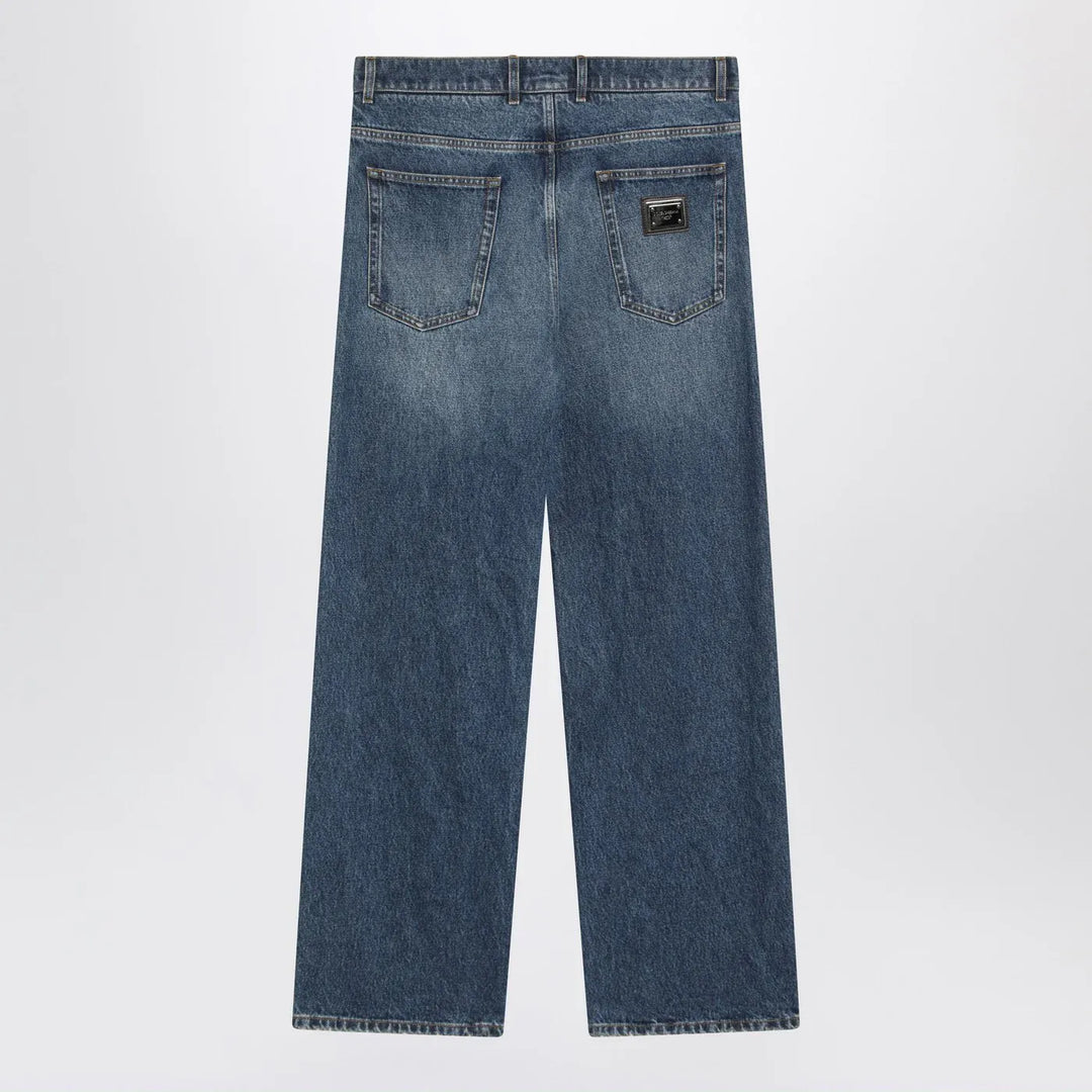 Dolce&amp;Gabbana - Blue washed over jeans Brand Pants