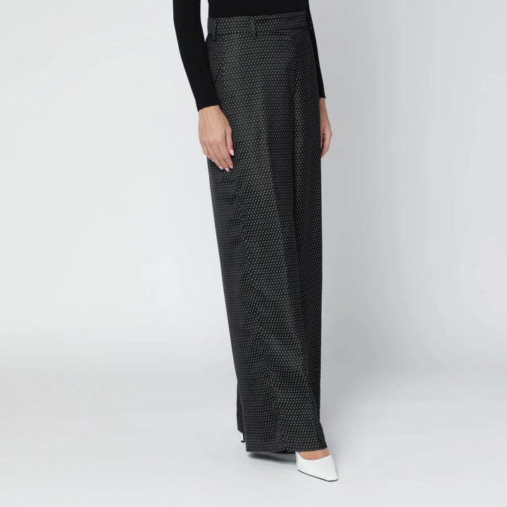 Dries Van Noten - Black jacquard trousers Brand Pants 36  FR