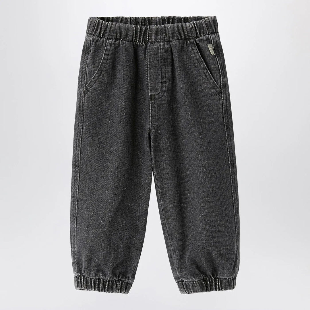 Il Gufo - Black washed denim jeans Brand Pants 9