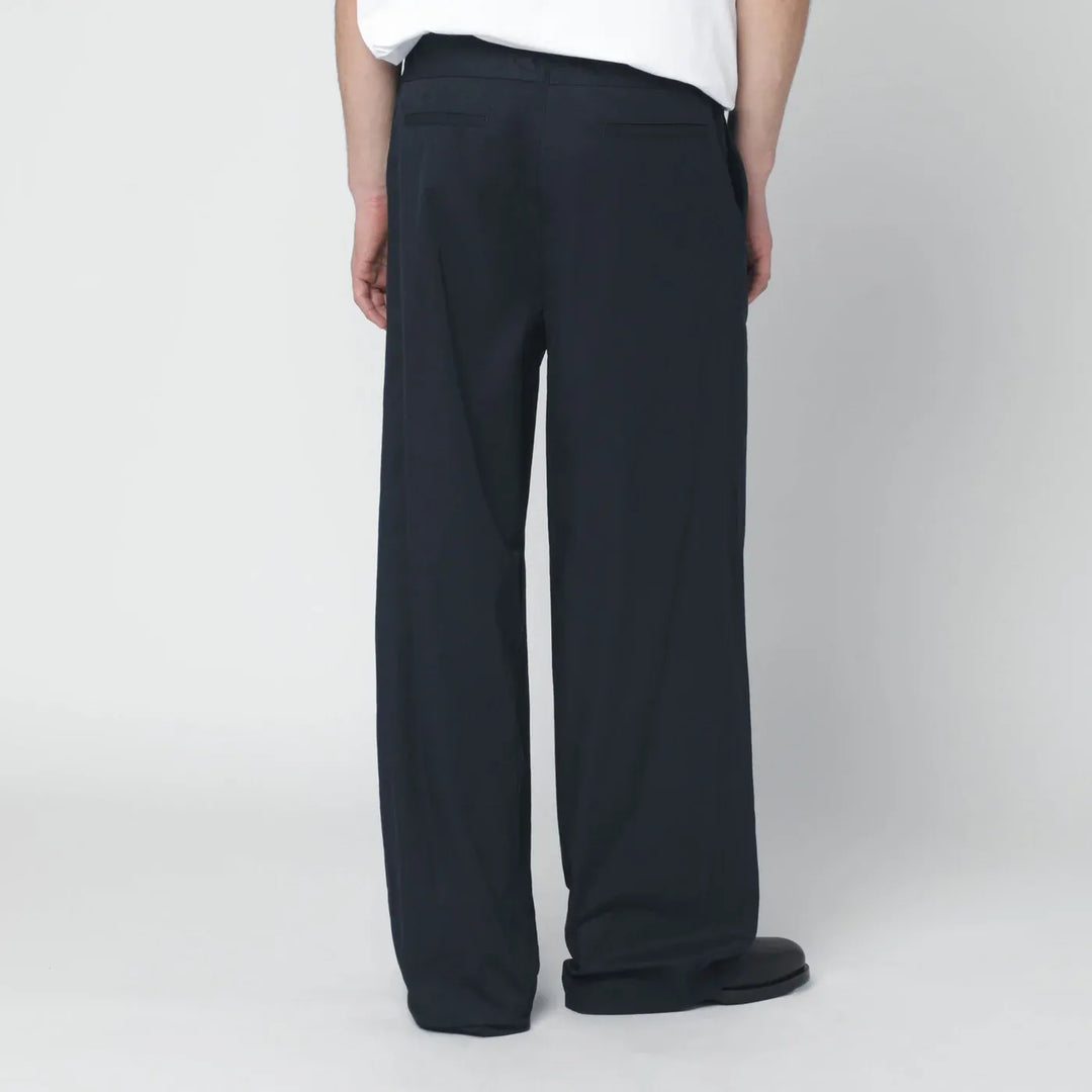 Jil Sander - Midnight blue cotton trousers Brand Pants