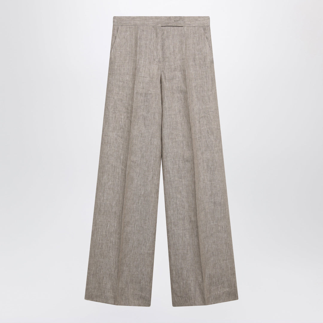 Pants Max Mara - Beige chevron linen trousers Brand