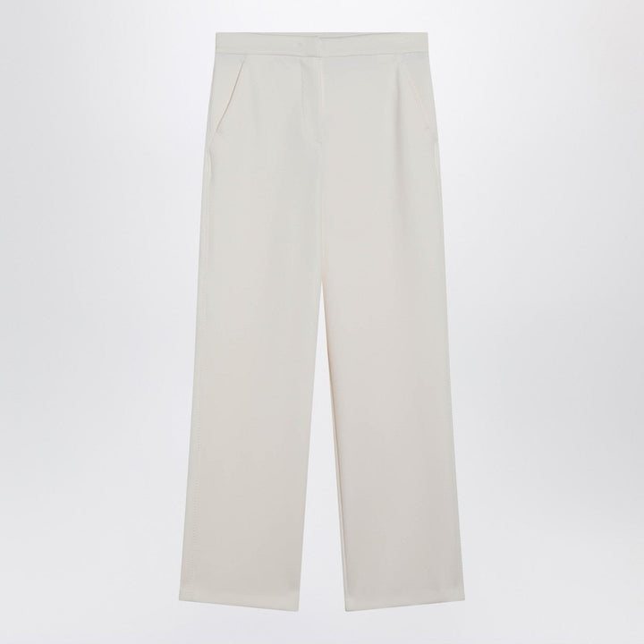 Pants Max Mara - Ivory straight-leg trousers Brand