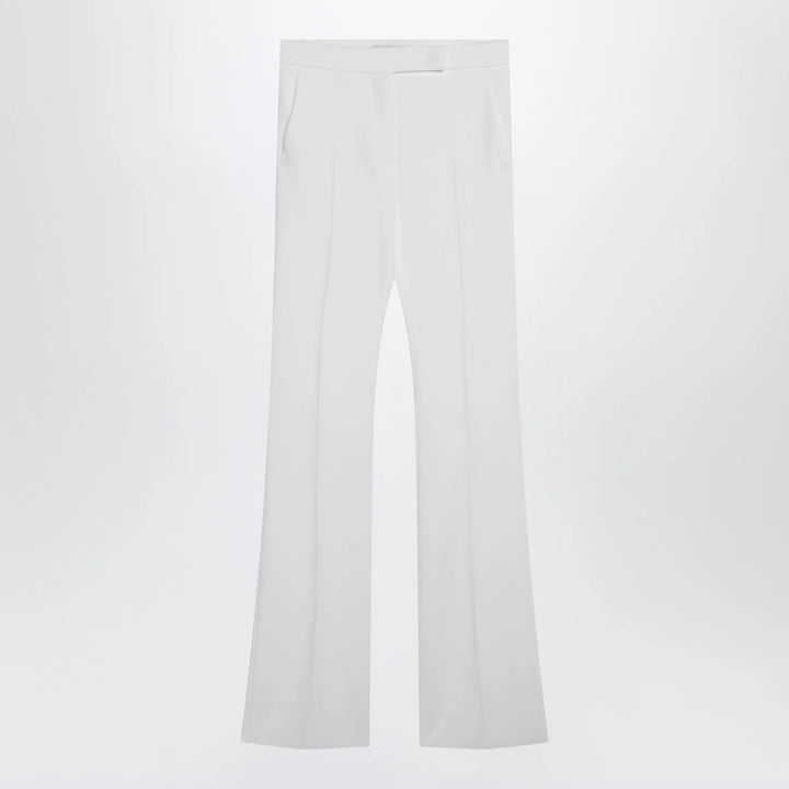 Max Mara - Optical white slim trousers in crêpe canvas Brand Pants 40  IT