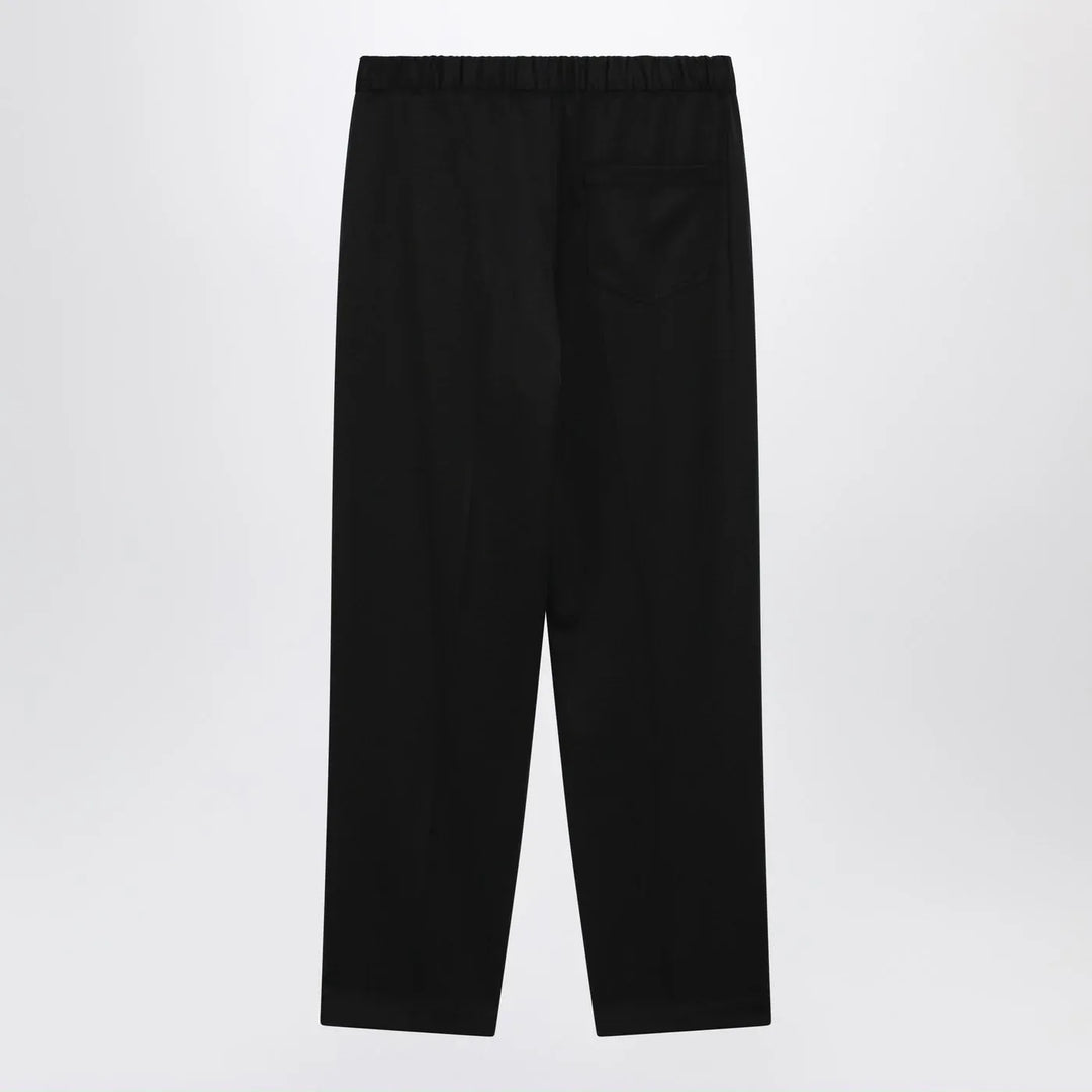 MM6 Maison Margiela - Black wool-blend trousers Brand Pants 40  IT