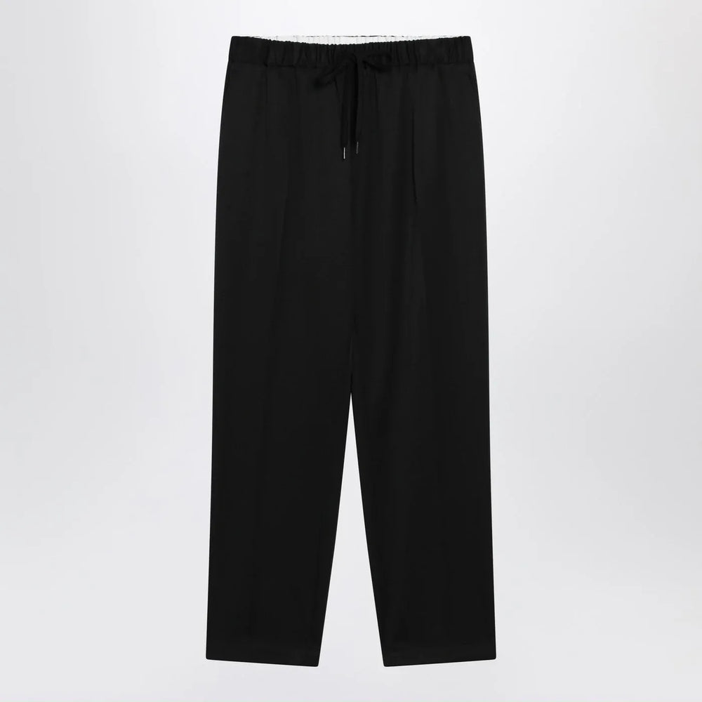 MM6 Maison Margiela - Black wool-blend trousers Brand Pants 40  IT