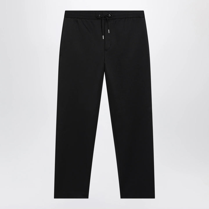 Moncler - Black jogger trousers with logo patch Brand Pants 46 IT