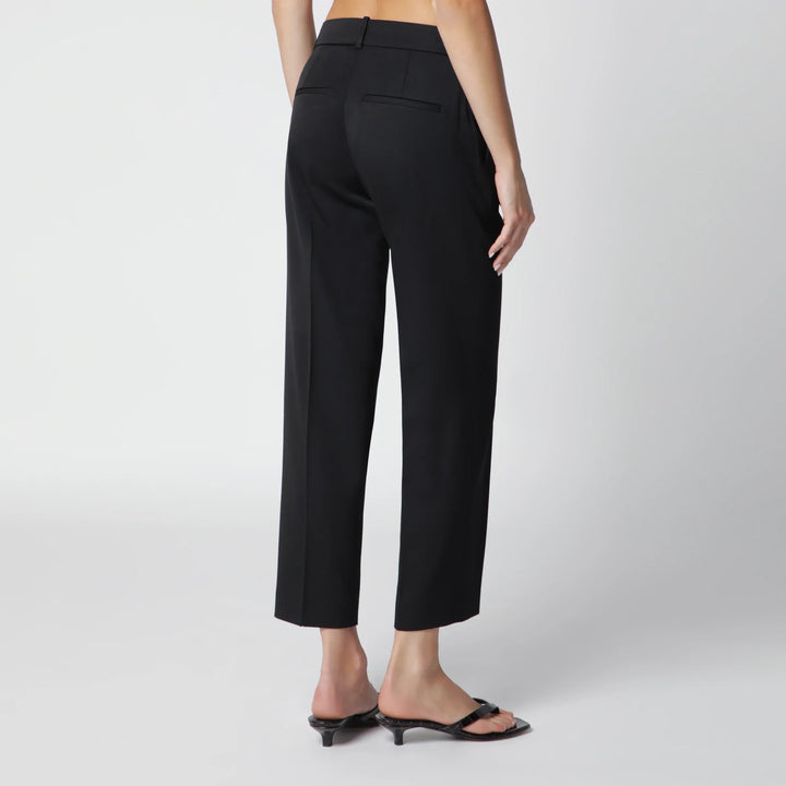 Róhe - Black Mies Cigarette-Leg Trousers Brand Pants