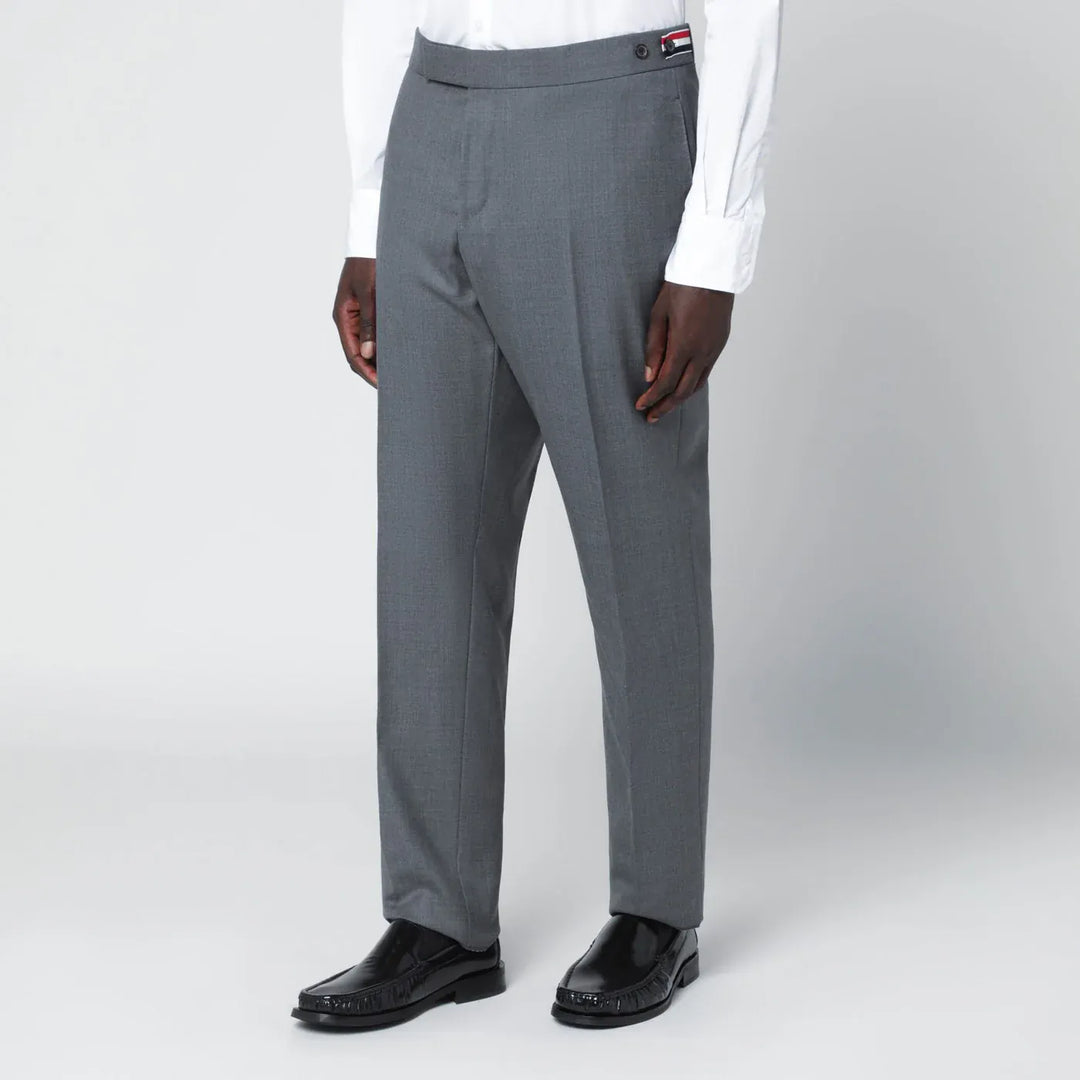 Thom Browne - Grey wool trousers Brand Pants