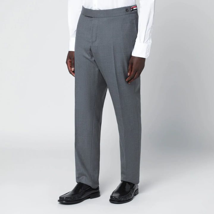 Thom Browne - Grey wool trousers Brand Pants