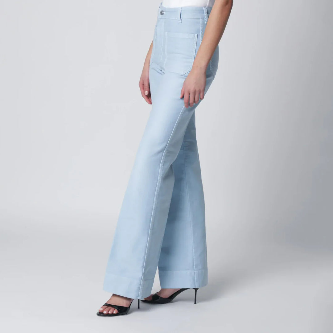 Victoria Beckham - Sky blue cotton Alina trousers Brand Pants