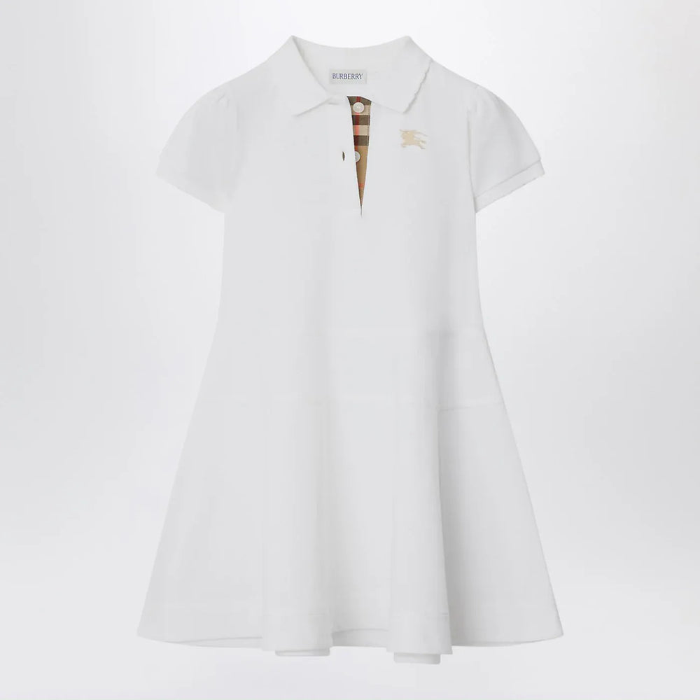 Burberry - White cotton polo-style dress Brand Polo Dress 4