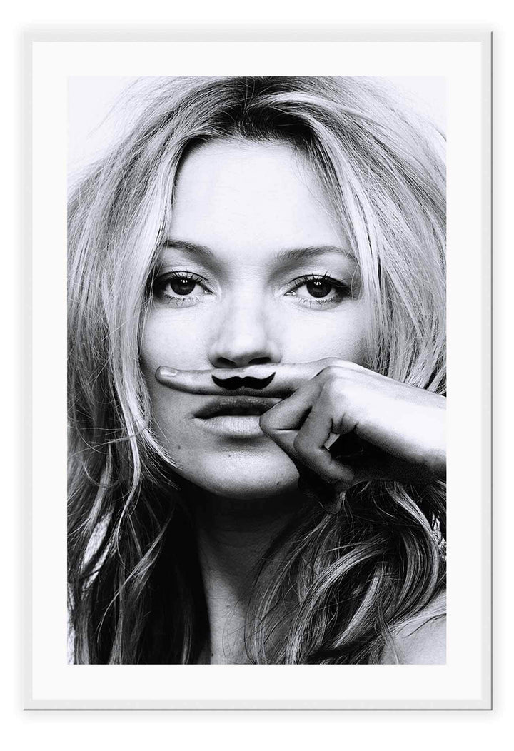 Canvas Print Small		50x70cm / White Kate Moss Life is a Joke Kate Moss Life is a Joke Wall Art : Ready to hang framed artwork. Brand