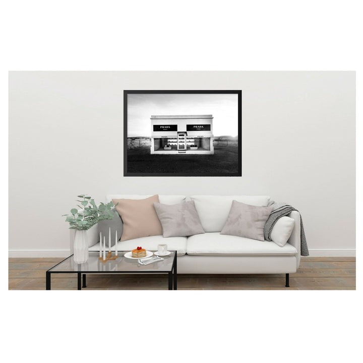 Canvas Print Prada Desert Monochrome Framed Prada Desert Wall Art : Ready to hang framed artwork. Brand