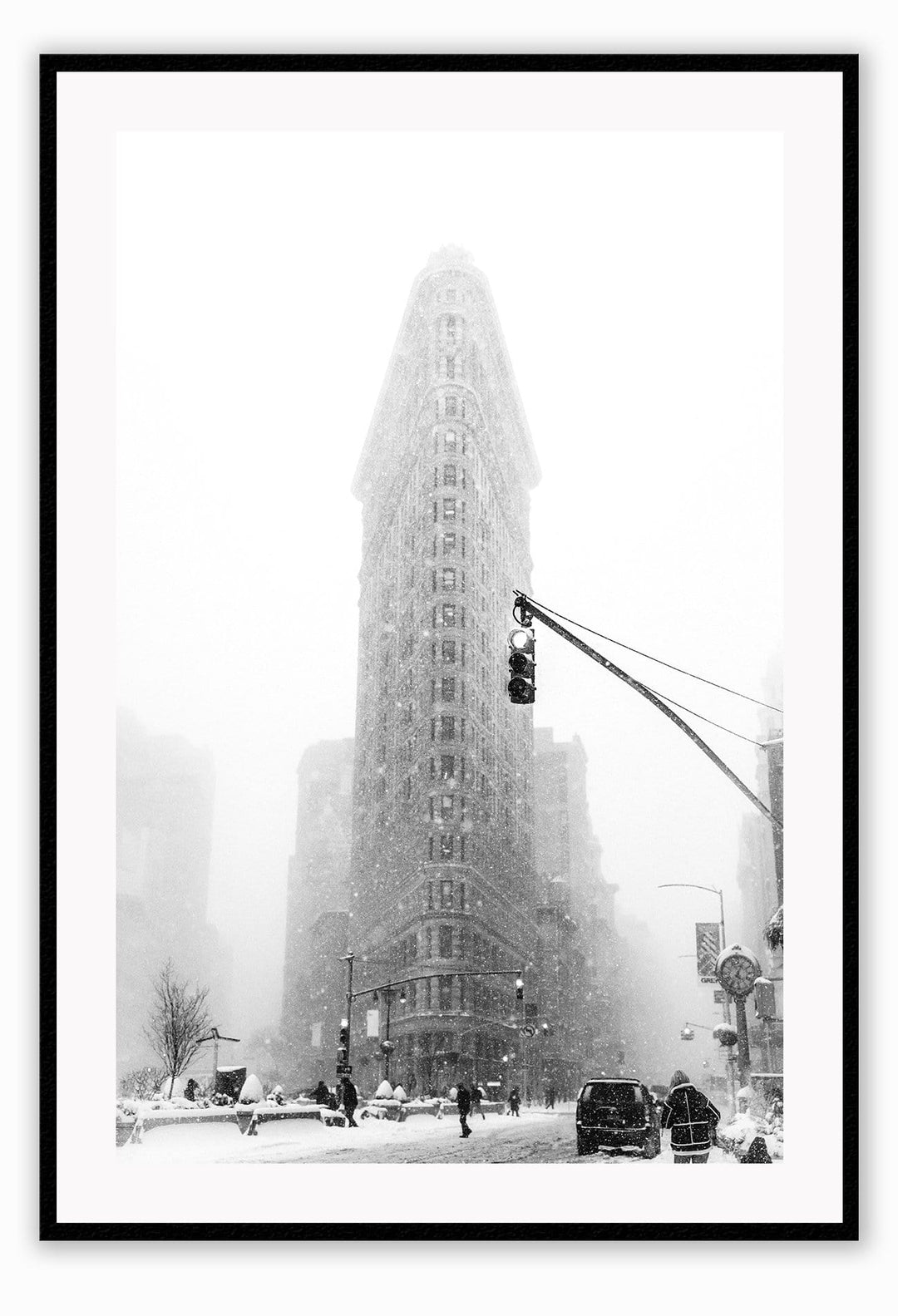 Canvas Print Small		50x70cm / Black Snowy flatiron Snowy Flatiron Framed Prints Brand