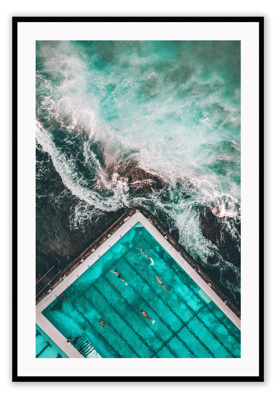 Canvas Print 50x70cm / Black Summer in Bondi Summer in Bondi Wall Art : Ready to hang framed artwork. Brand